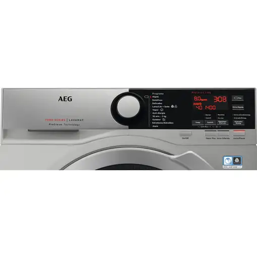 Lavadora de 8 kg 1400 rpm Plata L7FEE842S AEG