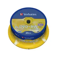 Verbatim DVD+RW Matt Silver 4,7 GB 25 pieza(s)