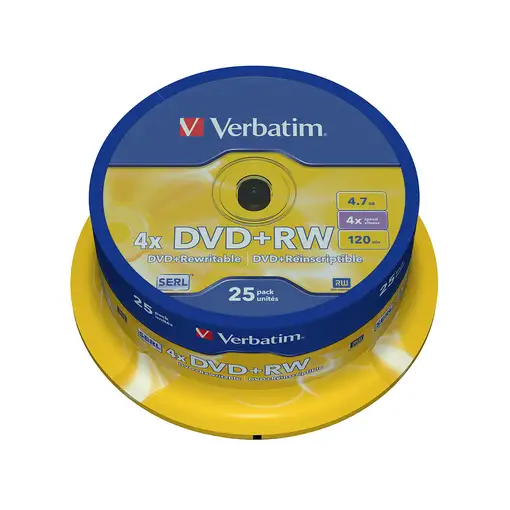 Verbatim DVD+RW Matt Silver 4,7 GB 25 pieza(s)