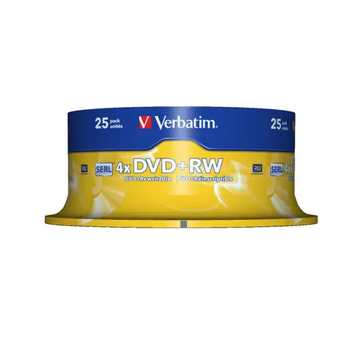 Verbatim DVD+RW Matt Silver 4,7 GB 25 pieza(s)