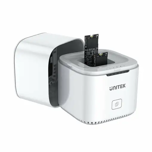 UNITEK SyncStation Marshmallow M.2 USB 3.2 Gen 2 (3.1 Gen 2) Type-C Blanco