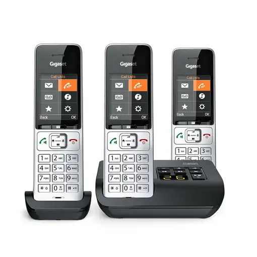 Gigaset COMFORT 500A Trio Teléfono DECT/analógico Identificador de llamadas Negro Gigaset COMFORT 500A Trio Teléfono DECT/analógico Identificador de llamadas Negro
