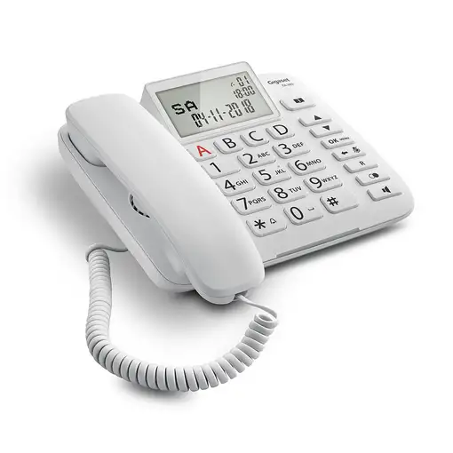 Gigaset DL380 Teléfono analógico Identificador de llamadas Blanco