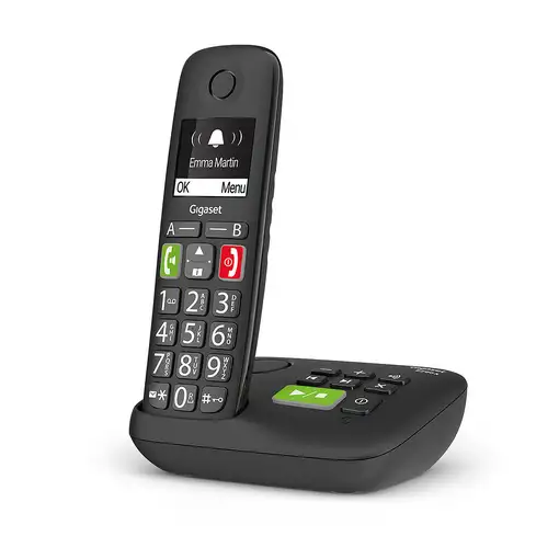 Gigaset E290A Teléfono DECT/analógico Identificador de llamadas Negro