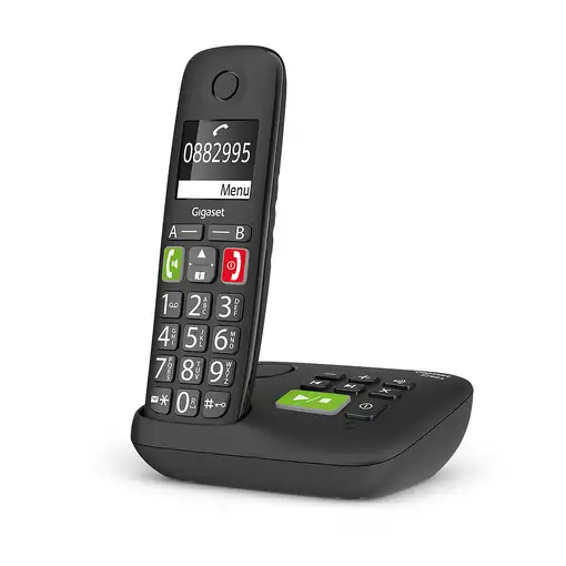 Gigaset E290A Teléfono DECT/analógico Identificador de llamadas Negro