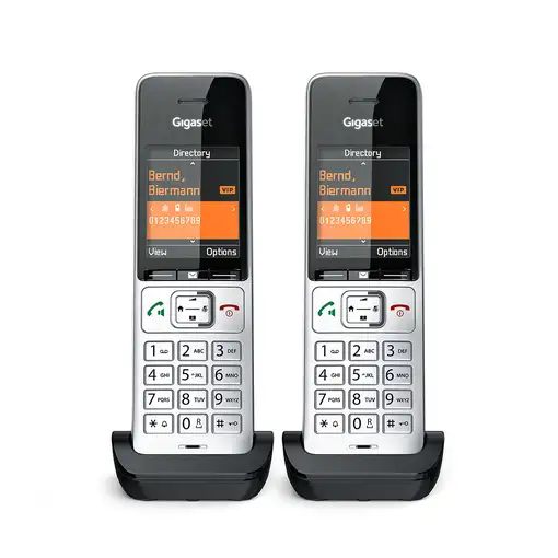 Gigaset COMFORT 500HX duo Teléfono DECT/analógico Identificador de llamadas Negro