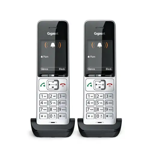 Gigaset COMFORT 500HX duo Teléfono DECT/analógico Identificador de llamadas Negro