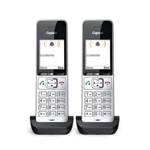 Gigaset COMFORT 500HX duo Teléfono DECT/analógico Identificador de llamadas Negro