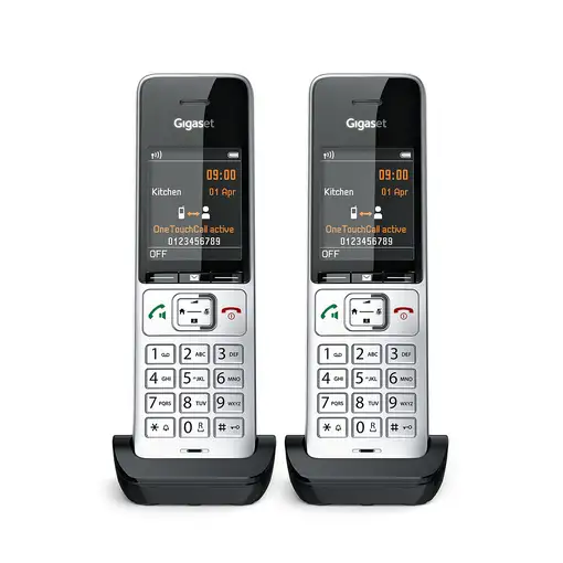 Gigaset COMFORT 500HX duo Teléfono DECT/analógico Identificador de llamadas Negro