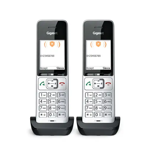Gigaset COMFORT 500HX duo Teléfono DECT/analógico Identificador de llamadas Negro