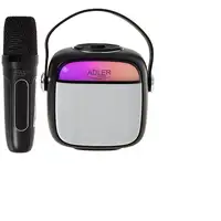 Altavoz Karaoke Adler AD 1199 negro con micrófono - SD/USB/AUX/Bluetooth
