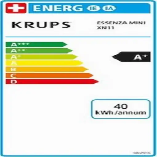 Cafeteras cápsulas Manual Negro 0.6 L 1 cups XN110B10 KRUPS