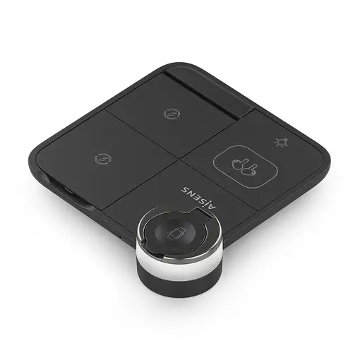 AISENS Cargador Inalambrico USB-C 4 en 1 De 15W Para Movil, Apple Watch, Auricular