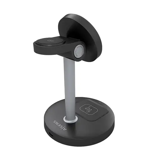 AISENS Cargador Inalambrico USB-C 4 en 1 De 15W Para Movil, Apple Watch, Auricular