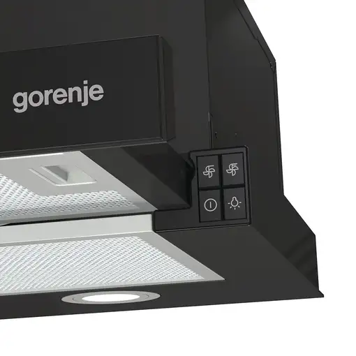 Gorenje TH62E4BG Semintegrada (extraíble) Negro 450 m³/h