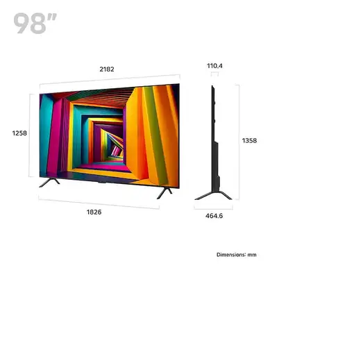 Televisor LED 98" 4K Ultra HD Negro 98UT91006LA.AEUQ LG