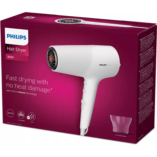 Secador de pelo blanco Philips 5000 series BHD500/00 PHILIPS