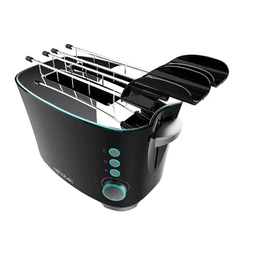 Cecotec 02184 tostadora 7 2 rebanada(s) 650 W Negro, Acero inoxidable Cecotec 02184 tostadora 7 2 rebanada(s) 650 W Negro, Acero inoxidable