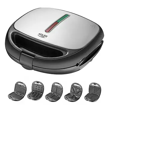 Adler AD 3040 sandwichera 1200 W Negro, Gris