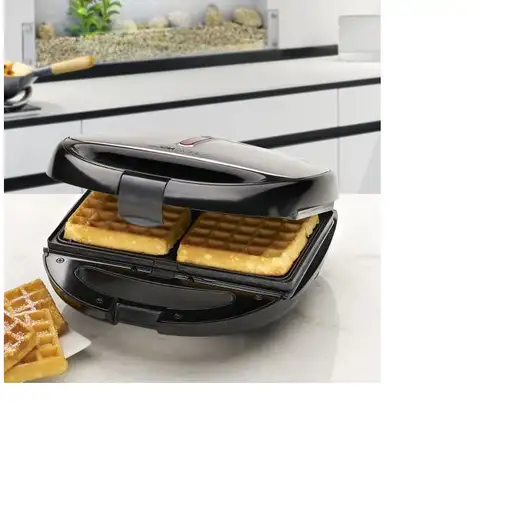 Clatronic ST/WA 3670 sandwichera 800 W Negro, Acero inoxidable