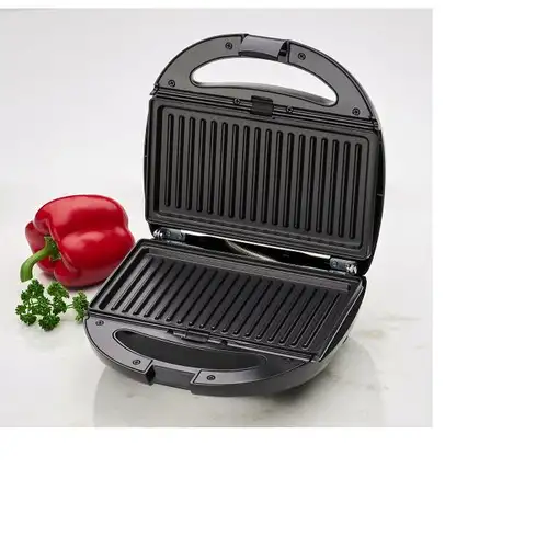 Clatronic ST/WA 3670 sandwichera 800 W Negro, Acero inoxidable