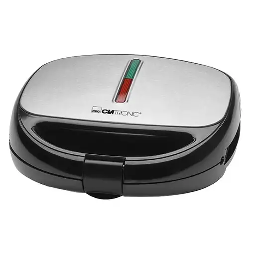 Clatronic ST/WA 3670 sandwichera 800 W Negro, Acero inoxidable
