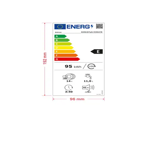 Lavavajillas 14 place settings DIM62E7QH AMICA