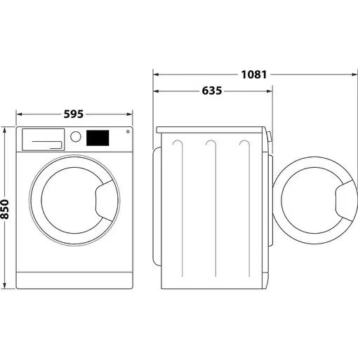 Lavadora-secadoras 7 / 10 kg 1551 rpm Blanco 869991651130 WHIRLPOOL