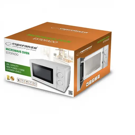 Esperanza ESTOFADO Blanco Solo microondas Encimera 20 L 700 W