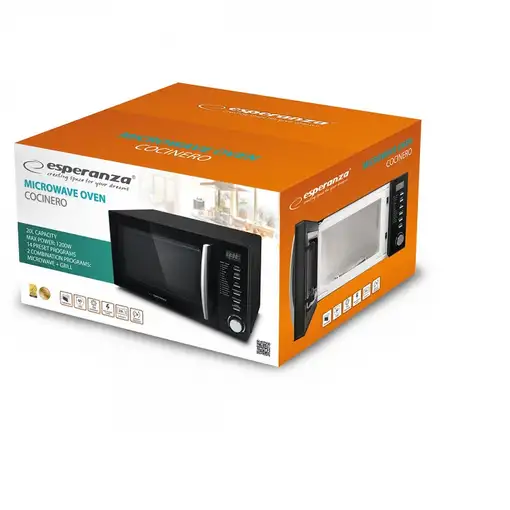 Esperanza COCINERO Negro Microondas combinado Encimera 20 L 1200 W