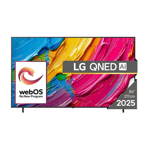 Televisor QNED 86" 4K Ultra HD Negro Smart 86QNED80A3A LG