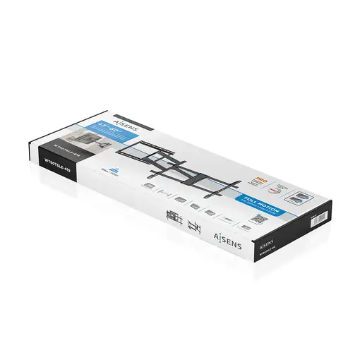 AISENS Soporte Pro Giratorio, Inclinable y Nivelable para Monitor/TV 50kg de 43"