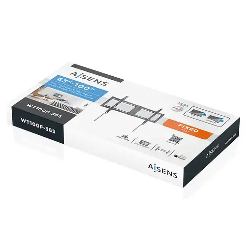 AISENS Soporte Eco Ultra Delgado Para Monitor/TV 75kg de 43"-100", Negro