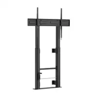 AISENS Soporte Suelo Con Manivela y Fijacion a Pared, TV 120kg de 60"-100", Negro