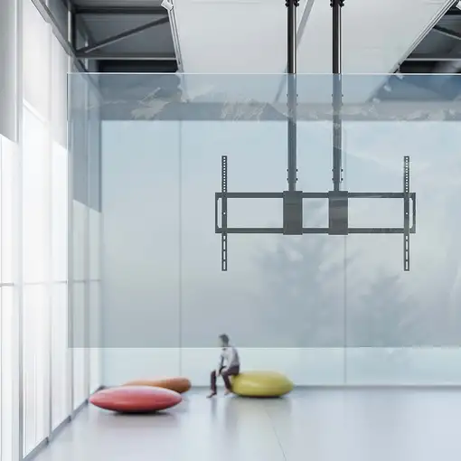 AISENS Soporte de Techo PRO Inclinable, Extensible y Nivelable para Monitor/TV 120