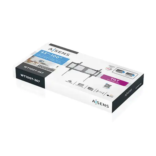 AISENS Soporte Eco Inclinable Para Monitor/TV 75kg de 43"-100", Negro