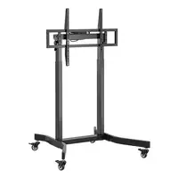 AISENS Soporte de suelo motorizado pro con ruedas para monitor/TV 120kg de 55-100