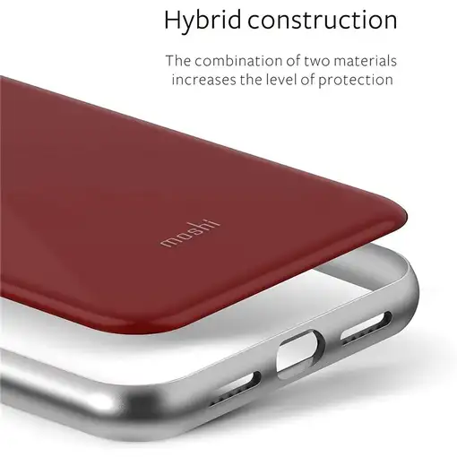 Moshi iGlaze funda para teléfono móvil Bumper Plata, Blanco
