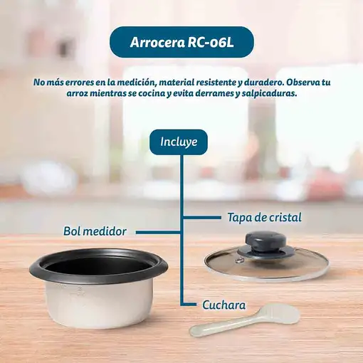 Arrocera eléctrica de 600 ml, 300 W, RC-06L GRUNKEL