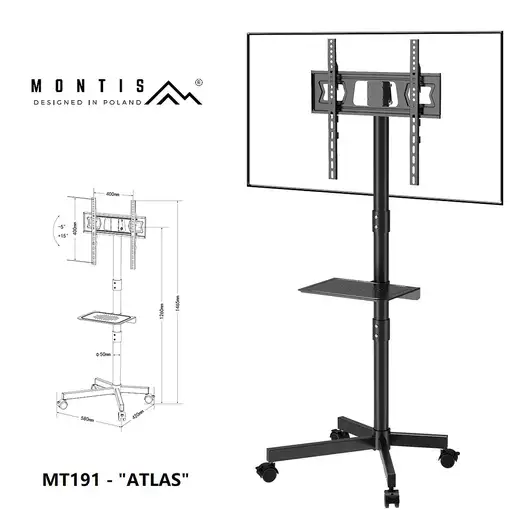 Montis Mobilny uchwyt do TV - MT191 ATLAS 152,4 cm (60'')
