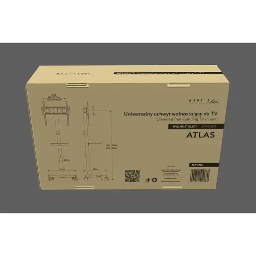 Montis Mobilny uchwyt do TV - MT191 ATLAS 152,4 cm (60'')