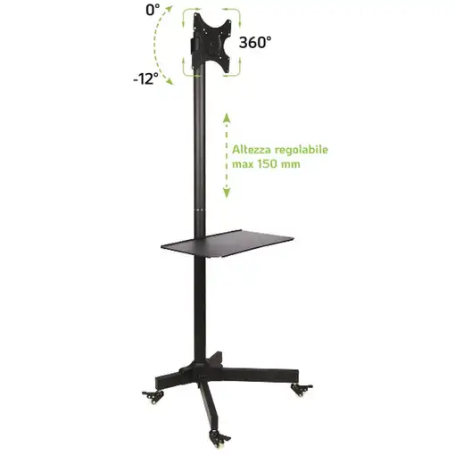 Techly ICA-TR20 soporte para TV 94 cm (37") Negro