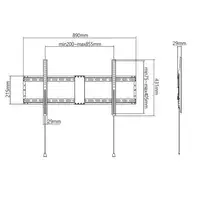 Gembird WM-90F-01 soporte para TV 2,29 m (90") Negro