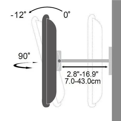 Techly ICA-PLB 147XL soporte para TV 177,8 cm (70") Negro