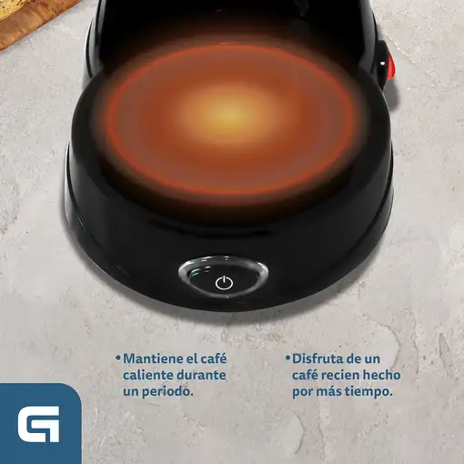Cafetera de goteo negra, 800 W, 12 tazas, CAF-NAROMA GRUNKEL