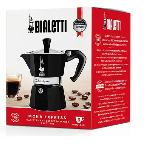 Cafeteras italianas Negro 3 cups 04-4952 BIALETTI