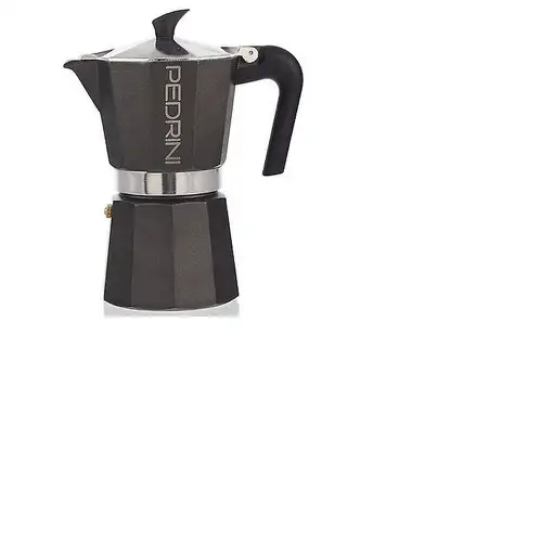 Cafeteras italianas Antracita 6 cups 9114 PEDRINI