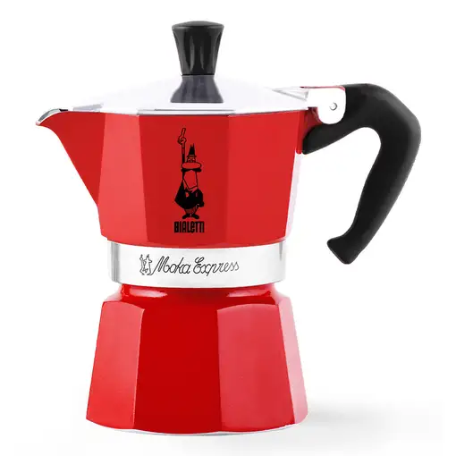 Cafeteras italianas Rojo 3 cups 04-4942 BIALETTI