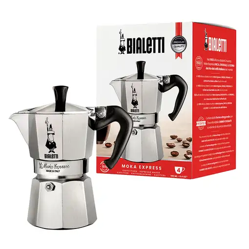 Cafeteras italianas Aluminio 4 cups 0001164 BIALETTI