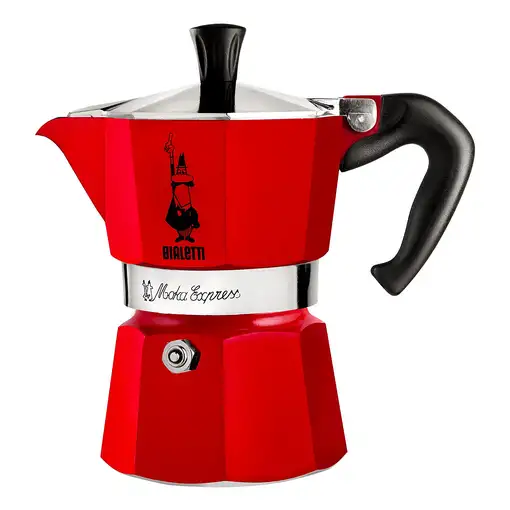 Cafeteras italianas Rojo 3 cups 0001006 BIALETTI